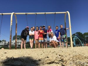 students at the playground